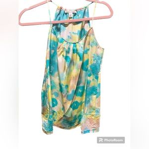 Floral print silk Banana Republic top, XS.